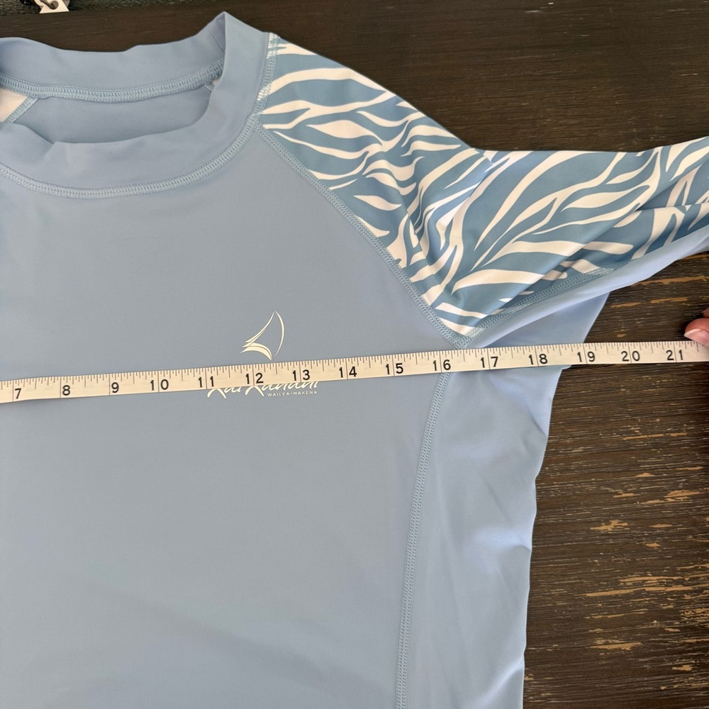 Kai Kanani Girls UPF 50 Swim Rash Guard Long Sleeve Size XL Light Blue - Picture 6 of 7